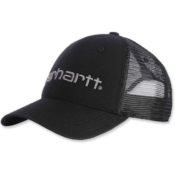 Mens mesh trucker hat adjustable ball cap breathable moisture wicking canvas - Picture 4 of 4